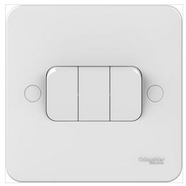 SCHNEIDER ELECTRIC LISSE 3-GANG 2-WAY DIMMER SWITCH WHITE